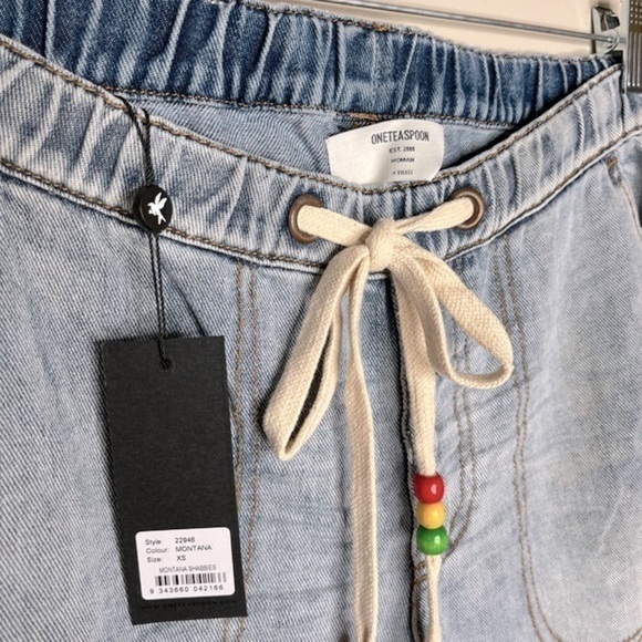 One Teaspoon Montana Shabbies Drawstring Boyfriend Pant, XS NWT - Picture 6 of 8